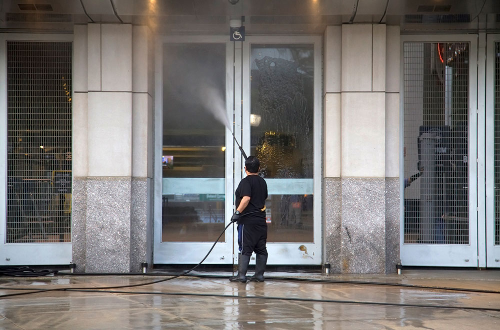 Pressure Washing for Commercial Entrances That See Heavy Foot Traffic