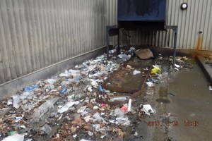 Commercial Garbage Area Before